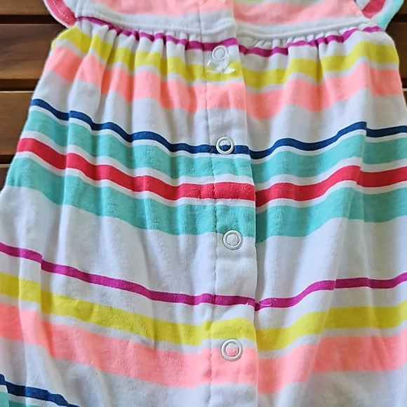 Carter's Striped Baby Girl Romper 3M - Picture 4 of 10